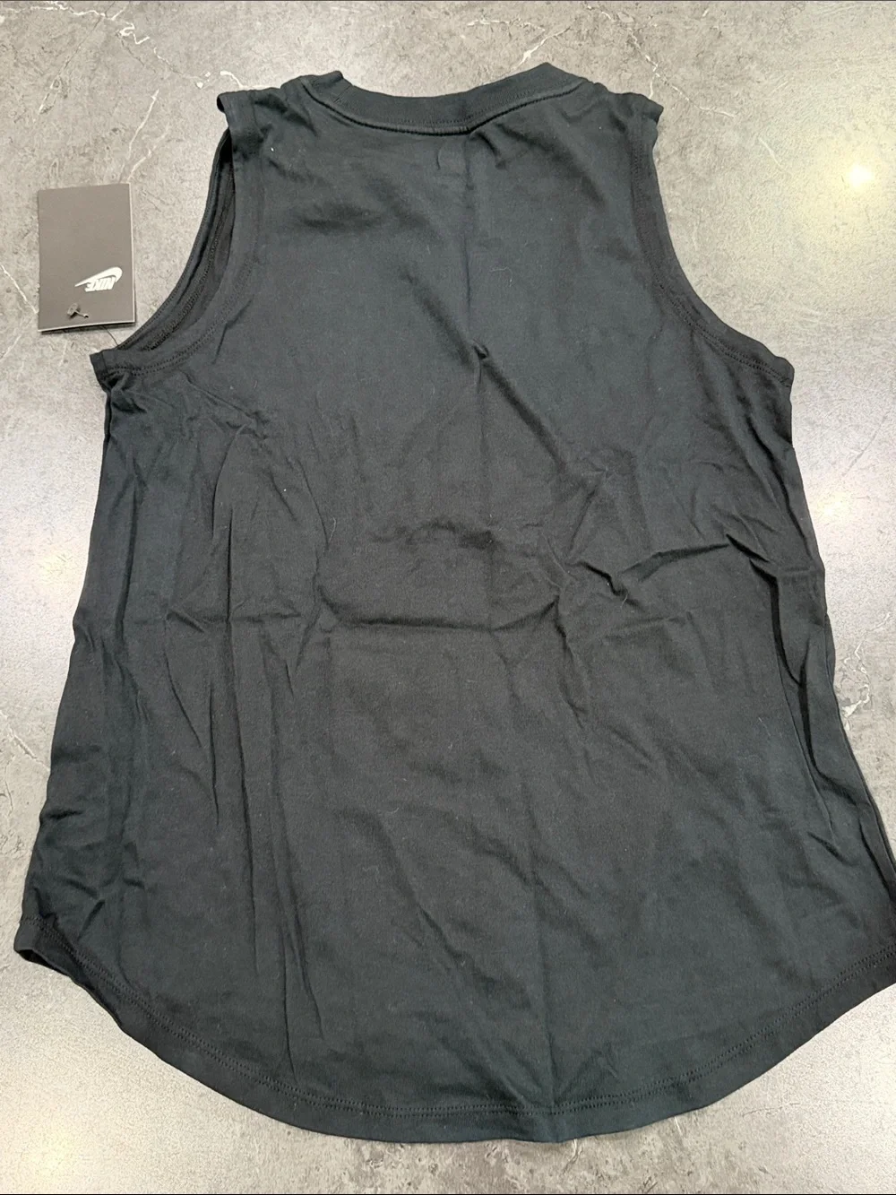 Nike Black Graphic Tank Top with Neon Slogan